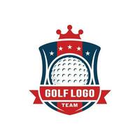 ilustração vetorial de design de logotipo de golfe vetor