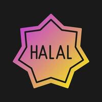 ícone de vetor halal