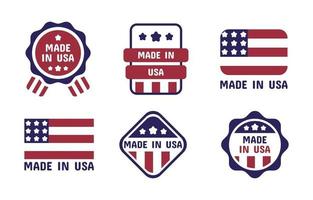 conjunto de logotipos made in USA