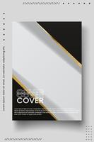 modelo de design de capa com linhas abstratas modernas vetor