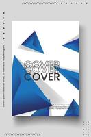 modelo de design de capa com linhas abstratas modernas vetor