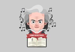 Ilustração de personagem de vetor de Beethoven