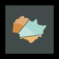 mirrode cidade mapa simples geométrico criativo logotipo vetor