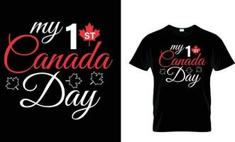 1º Julho Canadá dia t camisa Projeto vetor