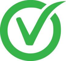 verde Verifica marca ilustração Projeto vetor