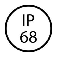 ip68 padrão à prova d'água ícone vetor para gráfico projeto, logotipo, local na rede Internet, social meios de comunicação, Móvel aplicativo, ui