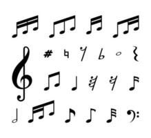 vetor ilustração do musical notas em branco fundo