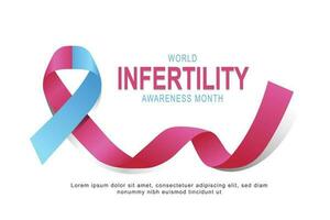 mundo infertilidade consciência mês fundo. vetor