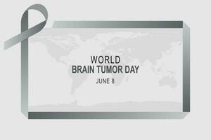 mundo cérebro tumor dia fundo. consciência doenças Educação. vetor