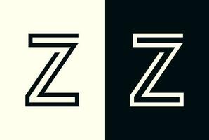 linha arte carta z logotipo. abstrato inicial carta z logotipo vetor