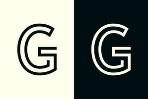 abstrato inicial carta g logotipo vetor