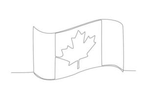 uma bandeira para comemoro Canadá dia vetor
