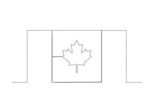 uma canadense bandeira com uma bordo folha símbolo vetor
