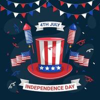 4 de julho celebração do dia da independência vetor
