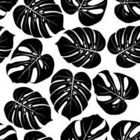 tropical fundo com monstera folhas. desatado floral exótico havaiano padronizar. selva Palma papel de parede. vetor