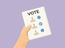 3d eleição processo. eleitoral sistema dentro representante democracia país. voto em papel votação vetor