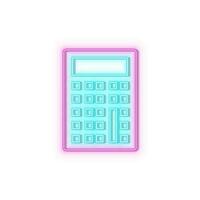 contabilidade calculadora matemática ícone tijolo parede e branco fundo. vetor