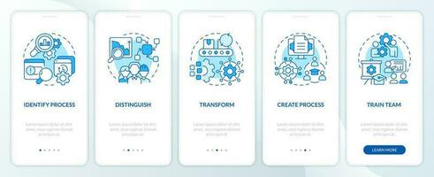 quão pode você usar smed azul onboarding Móvel aplicativo tela. trabalhos processos passo a passo 5 passos editável gráfico instruções com linear conceitos. interface do usuário, ux, gui modelo vetor