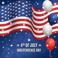 4 de julho dia da independência conceito de bandeira americana vetor