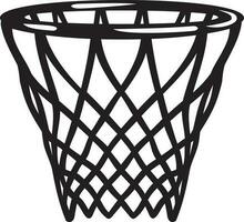 basquetebol aro Preto e branco. vetor ilustração