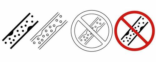 esboço silhueta colesterol ícone conjunto isolado em branco fundo vetor