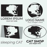 gato vetor ilustração Projeto ícone logotipo