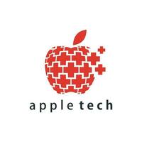 fruta tecnologia logotipo Projeto vetor