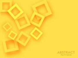 topo Visão do papel cortar geométrico quadrado formas em amarelo fundo. vetor