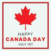 feliz Canadá dia, 1º julho, vetor ilustração cumprimento cartão. Canadá bordo folhas em branco fundo