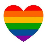 colorida coração orgulho arco Iris vetor