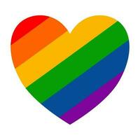 colorida coração orgulho arco Iris vetor