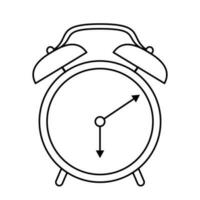 alarme relógio vintage esboço ícone vetor