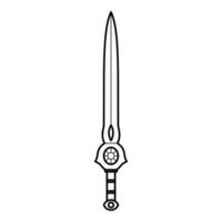 diabólico espada ícone para logotipo ... vetor
