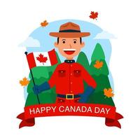 projeto celebração feliz dia canadense vetor