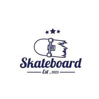 Projeto logotipo skate vetor ilustração