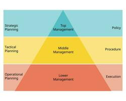gestão pirâmide e tipo do gestão estruturas hierarquia vetor