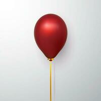 realista vermelho balão com sombra. brilho hélio balão para casamento, aniversário, festas. festival decoração. vetor ilustração