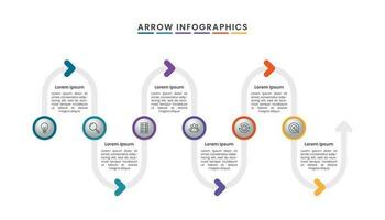 estrada seta o negócio infográfico modelo Projeto. o negócio infográfico para apresentação. vetor