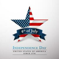 4 º Julho EUA Estrela dentro nacional cores do América. independência dia. vetor ilustração