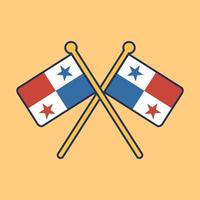 ilustração do ícone da bandeira do panamá vetor