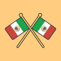 ilustração do ícone da bandeira do méxico vetor