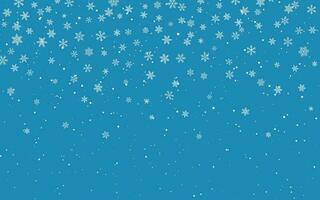 Natal neve. queda flocos de neve em azul fundo. queda de neve. vetor ilustração