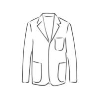 ilustração vetorial jaqueta masculina. roupas em estilo empresarial, jaqueta trespassada masculina de ilustração vetorial. roupas em estilo empresarial vetor