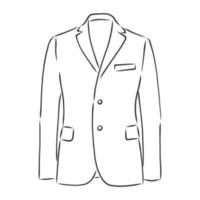 ilustração vetorial jaqueta masculina. roupas em estilo empresarial, jaqueta trespassada masculina de ilustração vetorial. roupas no negócio vetor