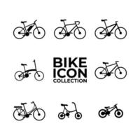 conjunto de coleta de ícones de bicicleta vetor