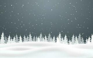Natal fundo do queda neve. inverno noite. natal cartão Projeto vetor ilustração