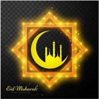 Fundo abstrato cartão Eid Mubarak vetor