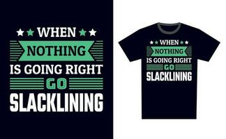 slacklining t camisa Projeto modelo vetor