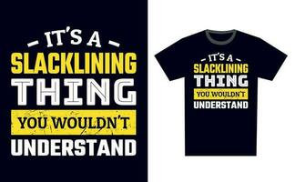 slacklining t camisa Projeto modelo vetor