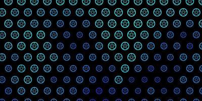 pano de fundo vector azul escuro com símbolos de mistério.